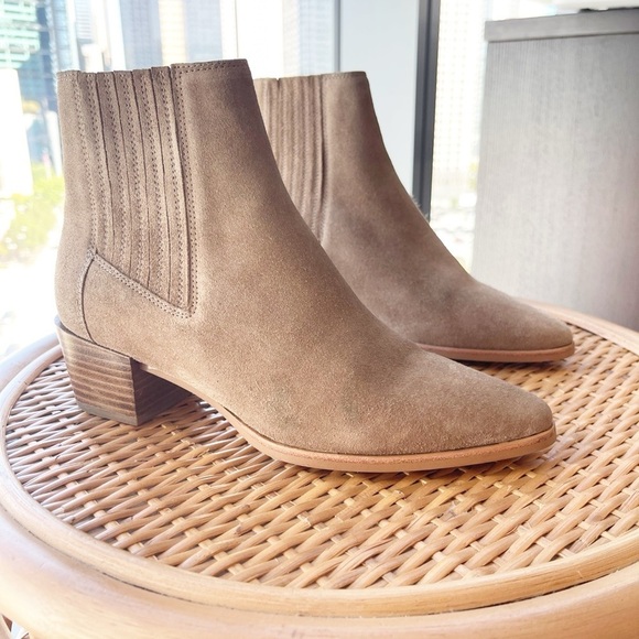 Rag&Bone Rover Pleated Suede Pointed Toe High Ankle Boots Scandinavian Size 8 - Picture 1 of 6